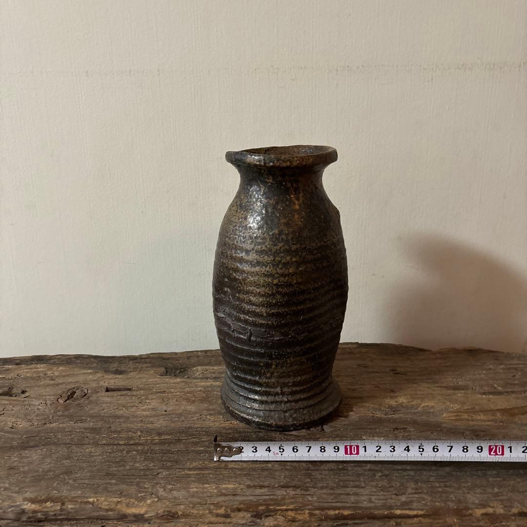 古備前花入　江戸〜明治　古丹波　花器　茶道具　アンティーク　骨董検:秦秀雄　李朝