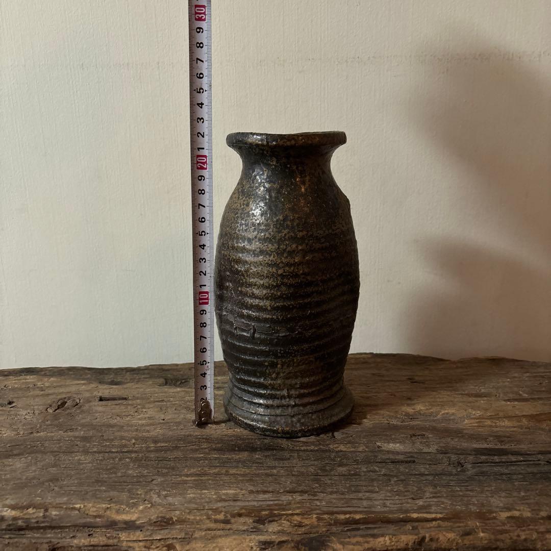 古備前花入　江戸〜明治　古丹波　花器　茶道具　アンティーク　骨董検:秦秀雄　李朝