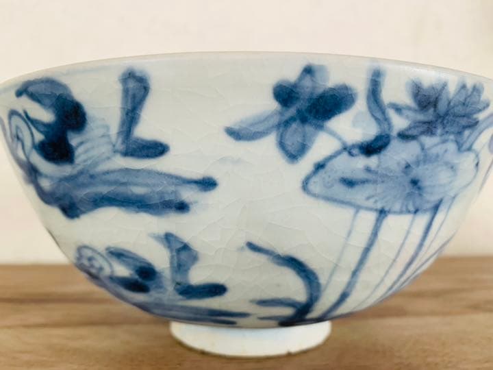 中国明時代中早期染付(青花)大碗(元箱付き)