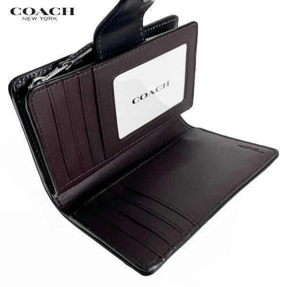 COACH コーチリファインドカーフレザー星柄ミディアム二つ折り財布