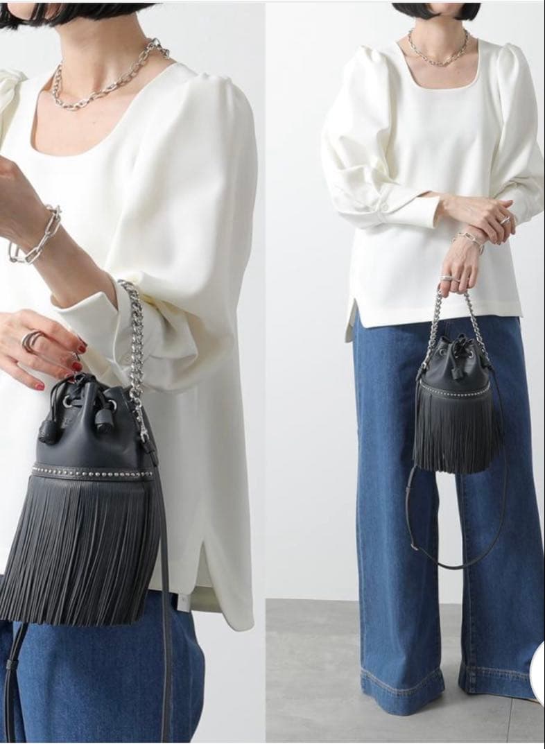 J&M DAVIDSON カーニバル フリンジ チェーン ハンドバッグ