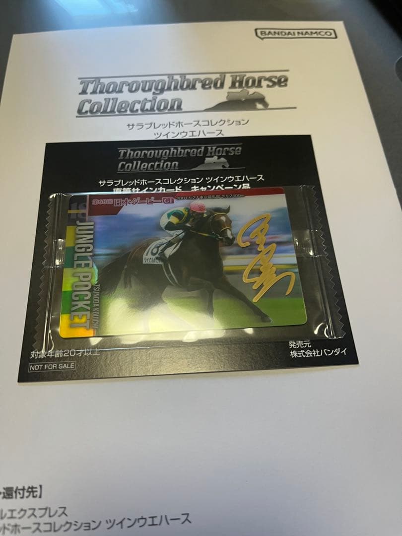 サラブレッドホースコレクション　直筆サイン ジャングルポケット角田晃一元騎手