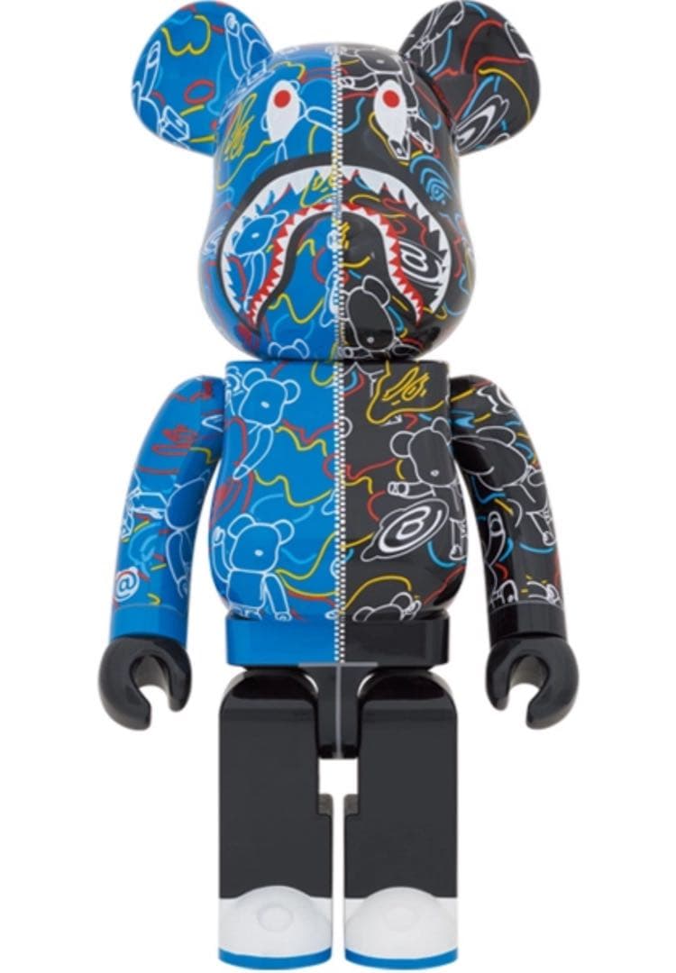 BAPE (R)　BE@RBRICK LINE CAMO SHARK　1000％