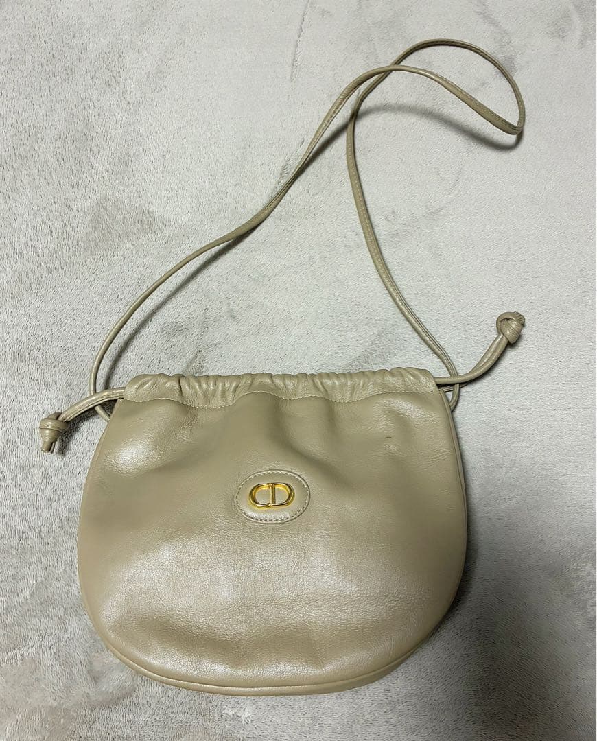 【クリスチャンディオール】レザーショルダーバッグ