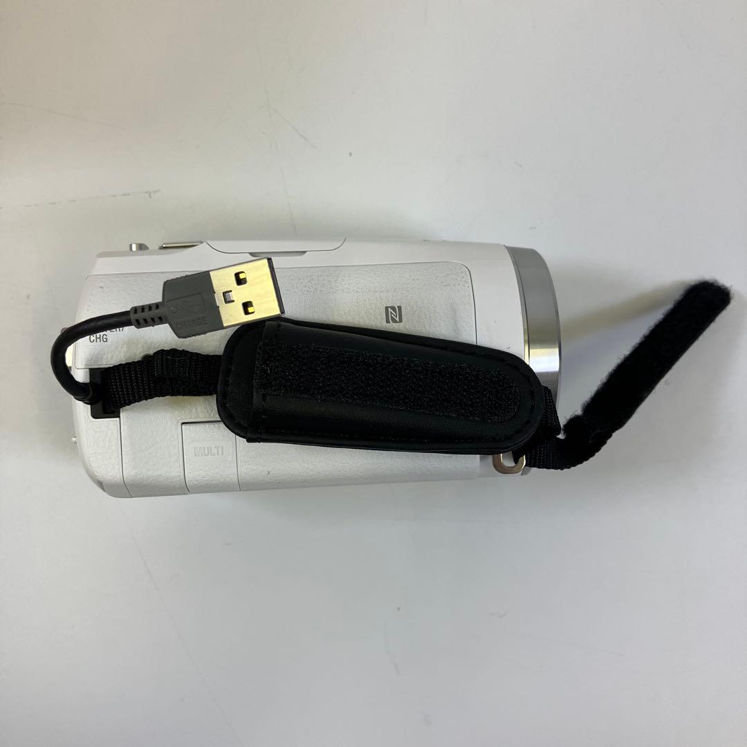 【中古】SONY HDR-CX680 ホワイト 本体 バッテリー2個付き