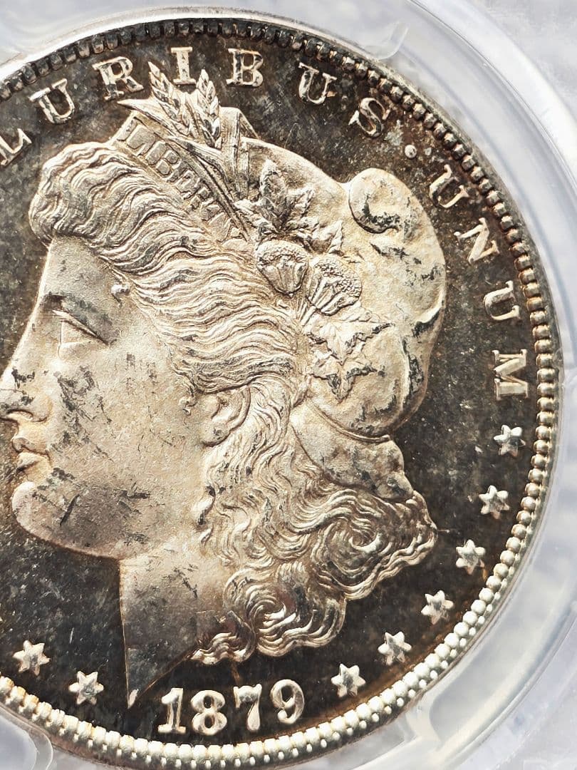 アメリカ1879 モルガンダラー ディーププルーフライク銀貨 PCGS MS65