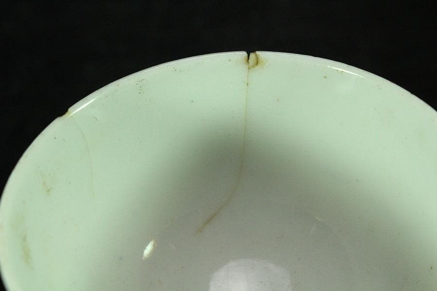 煎茶 染付 碗 五件 時代物(K-LC763)