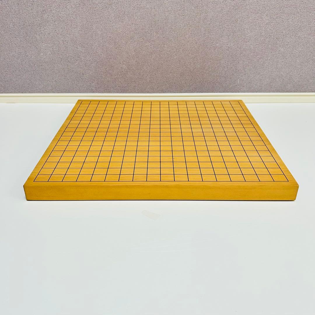 【極上品】卓上碁盤 高級天然木 ハギ板 天地柾 約1寸 2枚継
