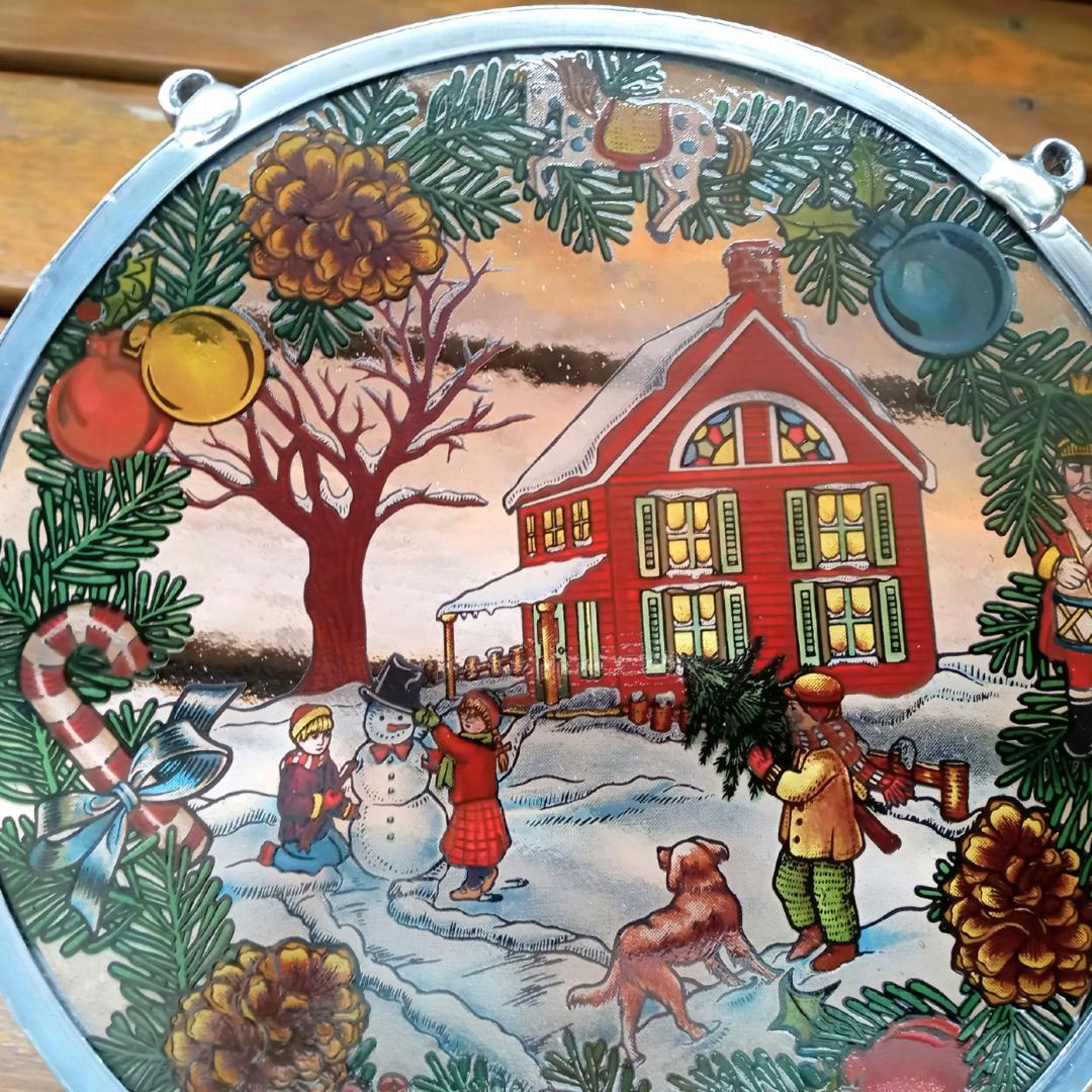アメリカ ステンドグラスChristmas1980クリスマス グラスマスターズ社