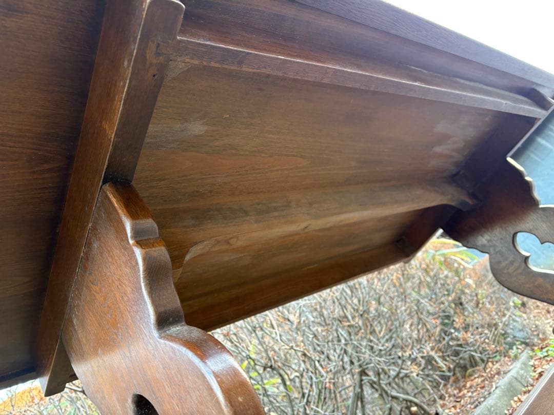 ③ イギリスヴィンテージ 4人掛け　ダイニングテーブル　リフェクトリーテーブル