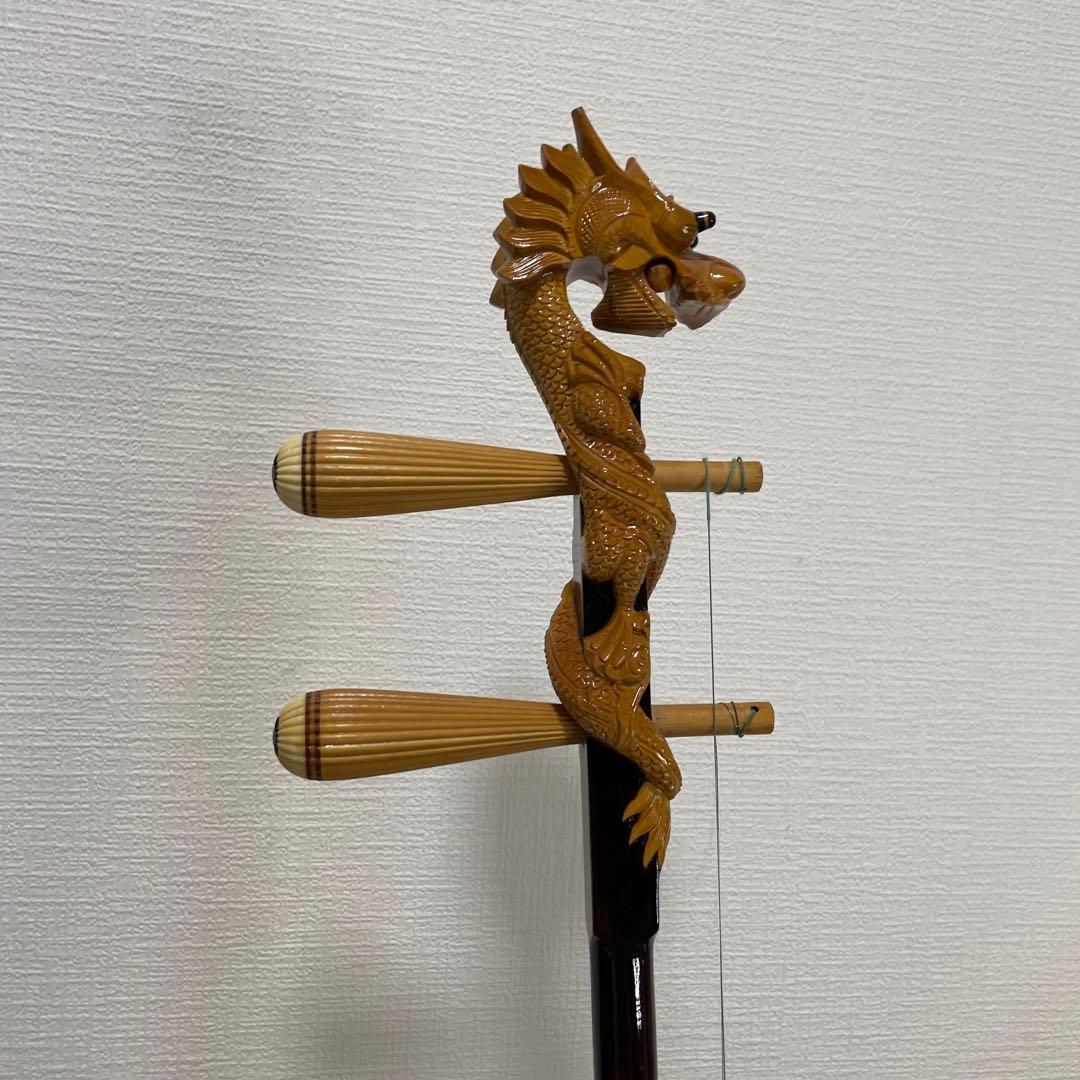 高級 虎丘 二胡 龍頭 弦楽器 民族楽器 ケース付属