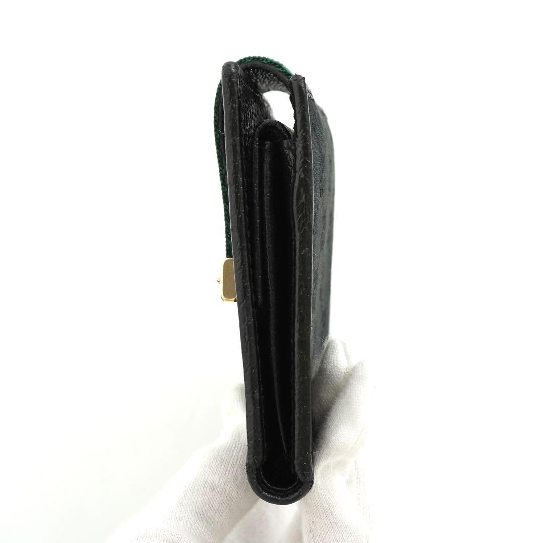✨未使用展示品・箱付き✨　GUCCI ミニ財布　シェリーライン　二つ折り　シマ