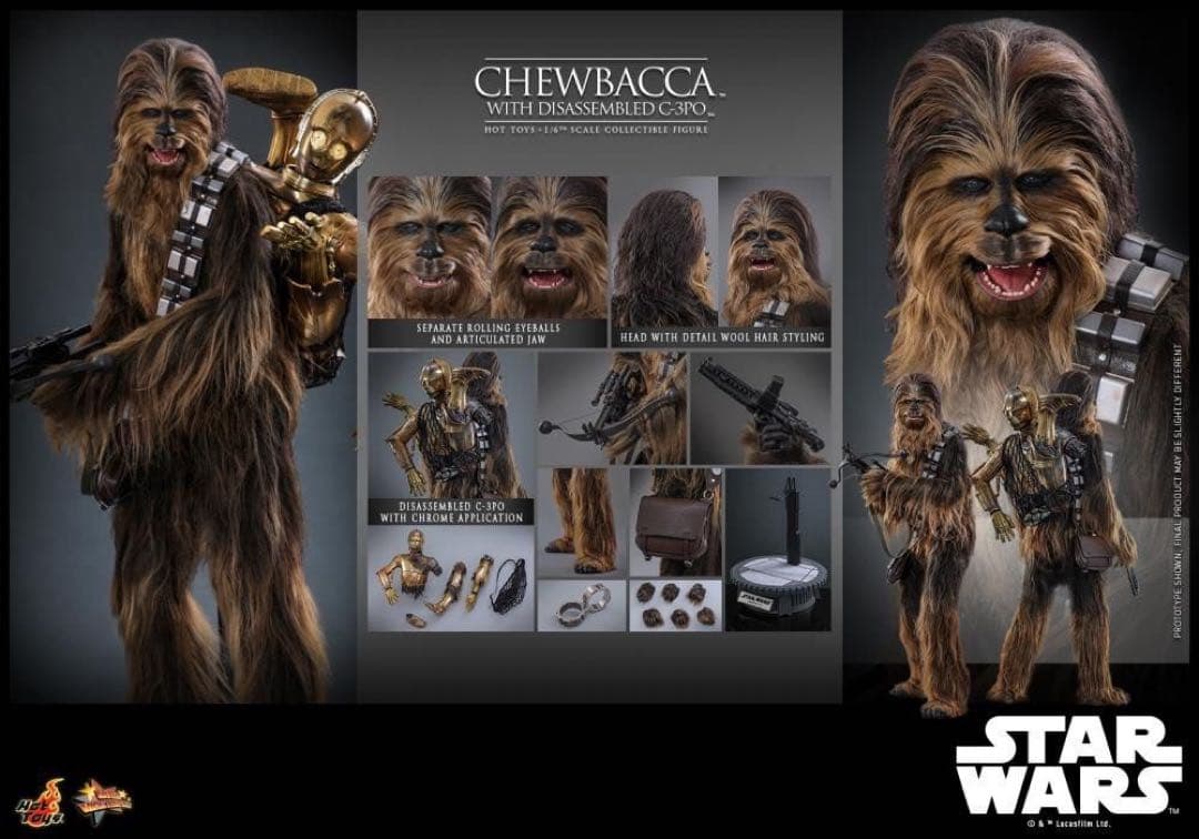ホットトイズ MMS766 スター・ウォーズ チューバッカ＆C-3PO 分解