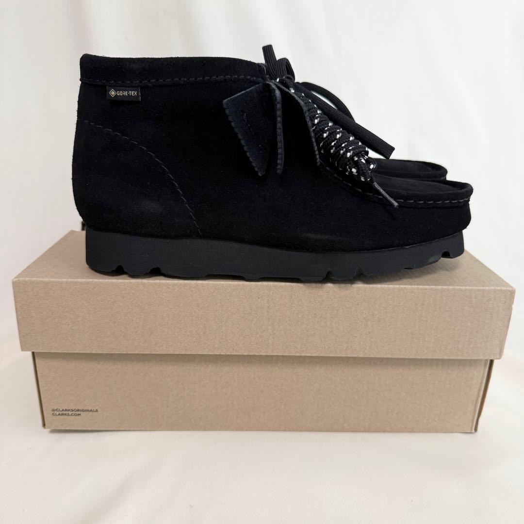 クラークス　ワラビー　ゴアテックス GORE-TEX UK7 黒　スエード　25