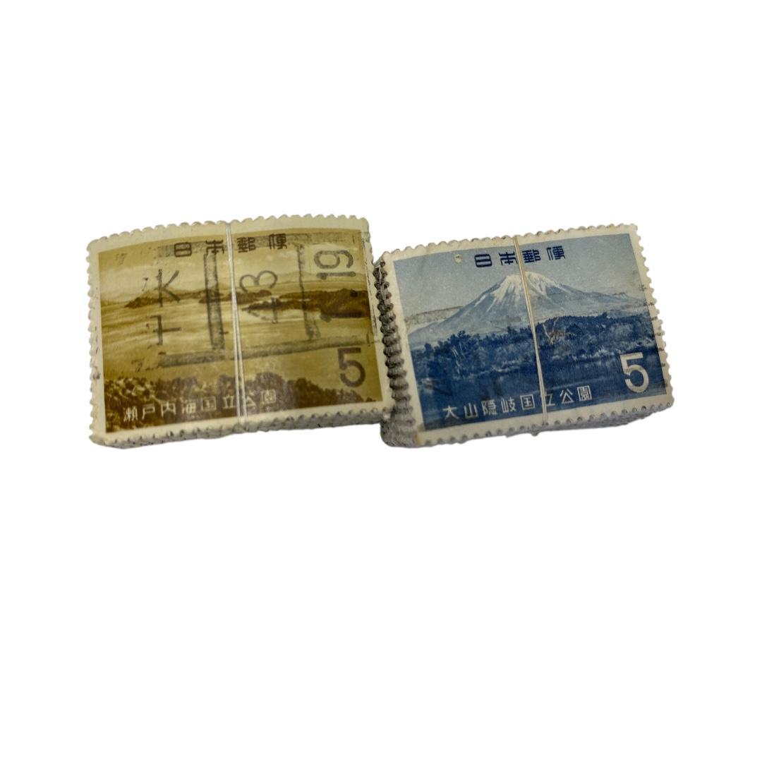 使用済み切手　国立公園記念切手　8種各約100枚づつ　dd063