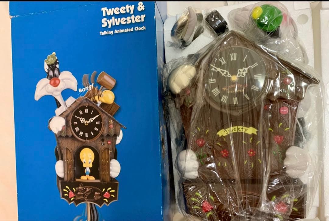 トゥイーティーシルベスター トーキングクロック　仕掛け時計　未使用コレクター商品
