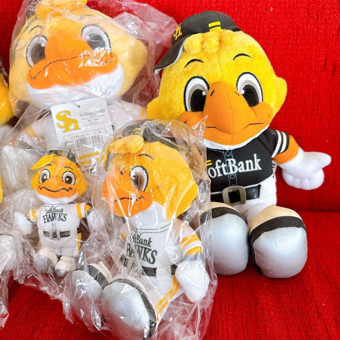 未使用保管品 福岡ソフトバンクホークス ぬいぐるみ6点セット お座りハリー