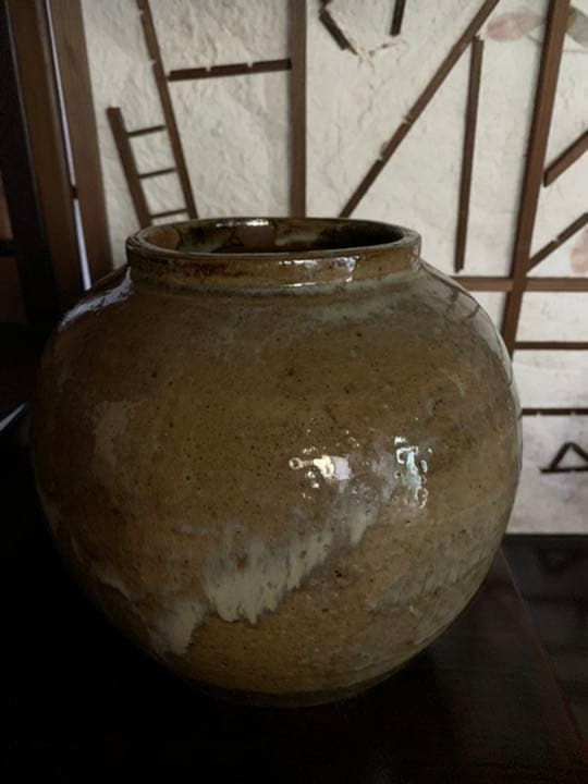 薬壺　高取焼