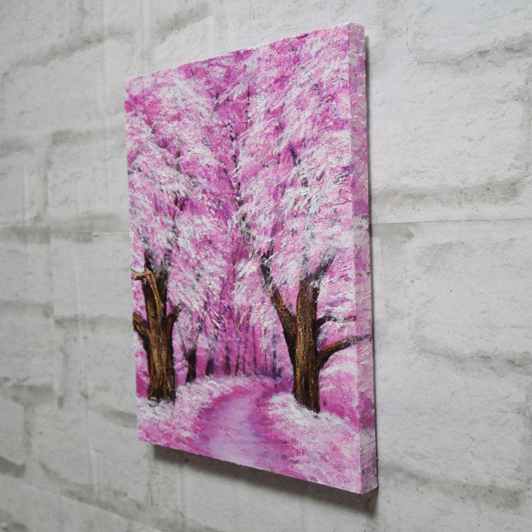 油絵 油彩 油彩画 絵画 絵【春の桜】