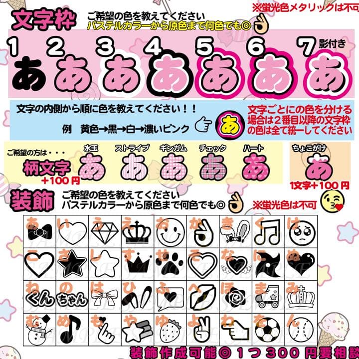 名前 ファンサ うちわ文字 オーダー 光沢紙シール 印刷♫