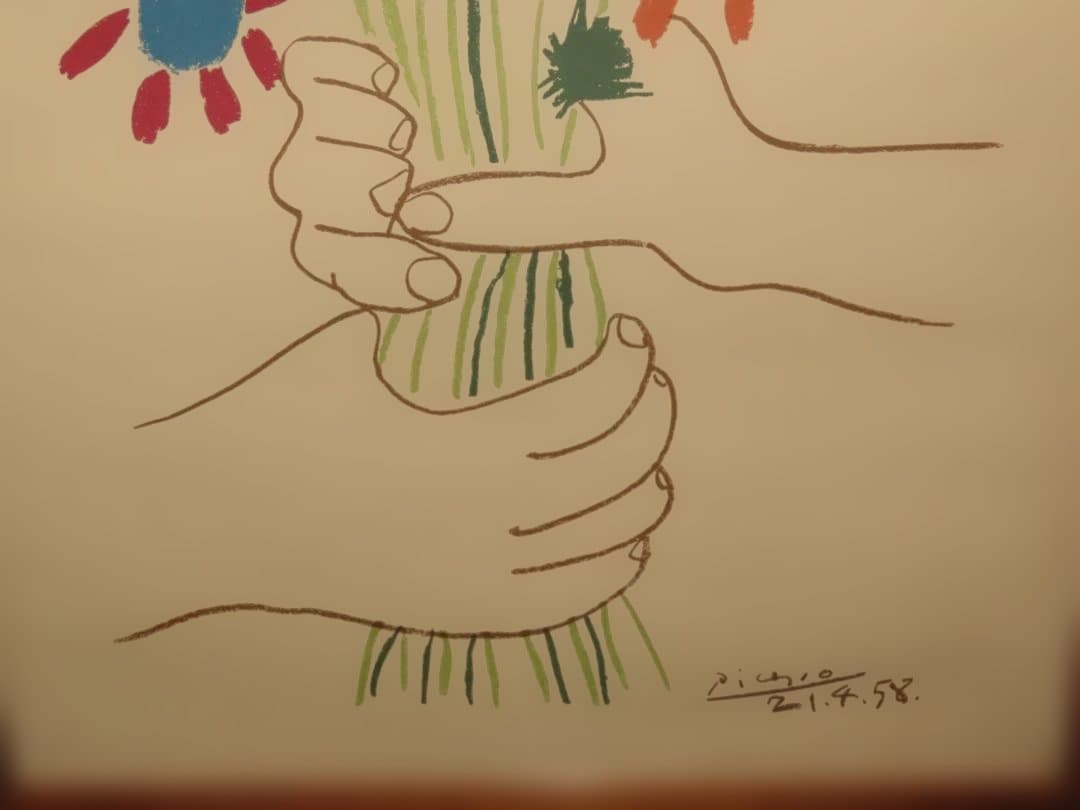 パブロ・ピカソ作品 花束を持つ手 輪舞　2作品　edition　サインなし