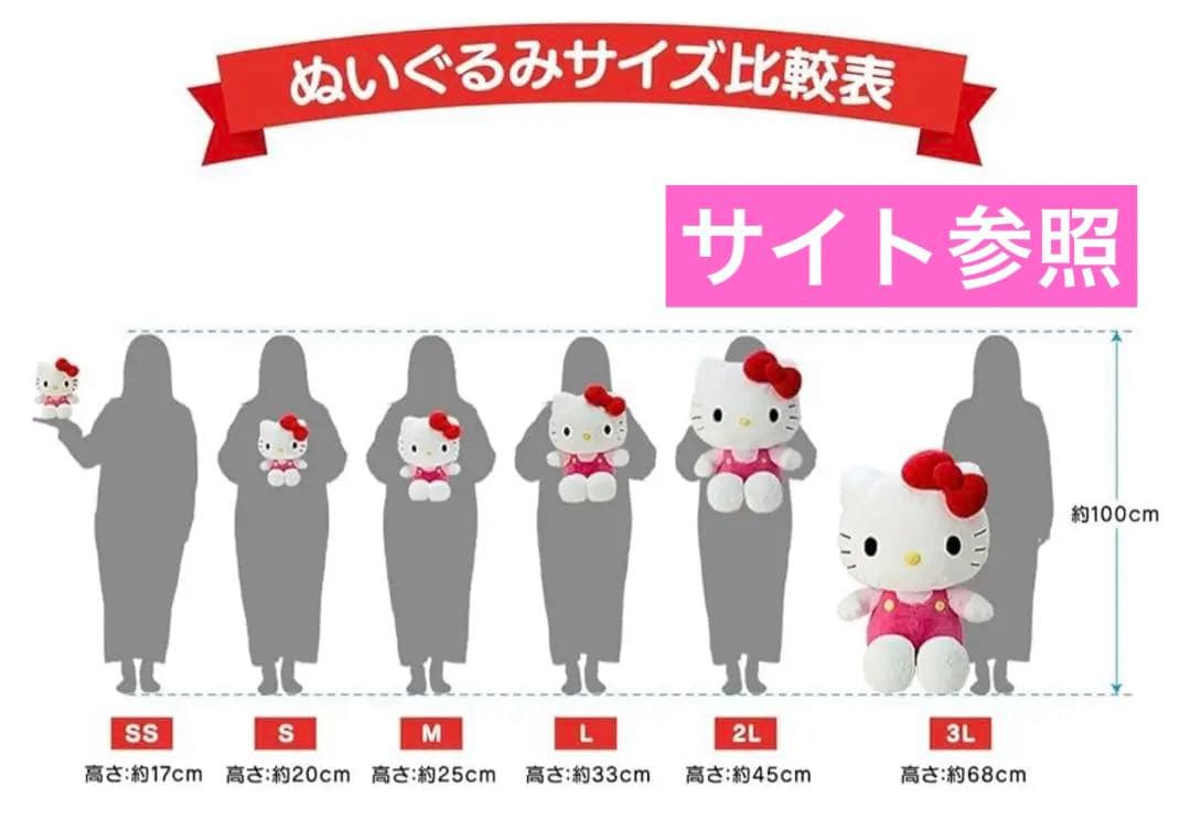 激レア 超希少 ハローキティ キティちゃん 特大 ギンガムイチゴ LLぬいぐるみ