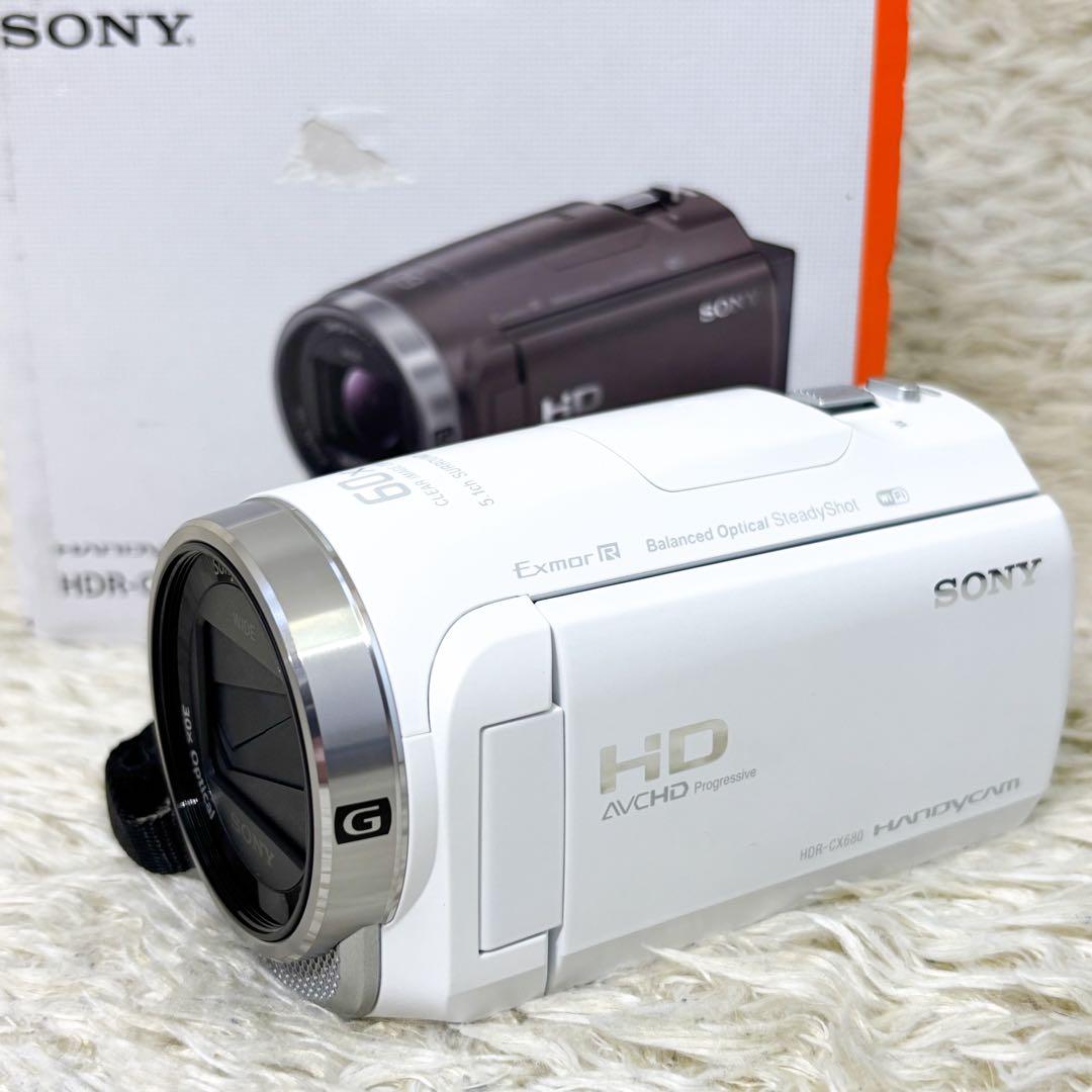 【未使用】ソニー ハンディカム HDR-CX680 ビデオカメラ ホワイト