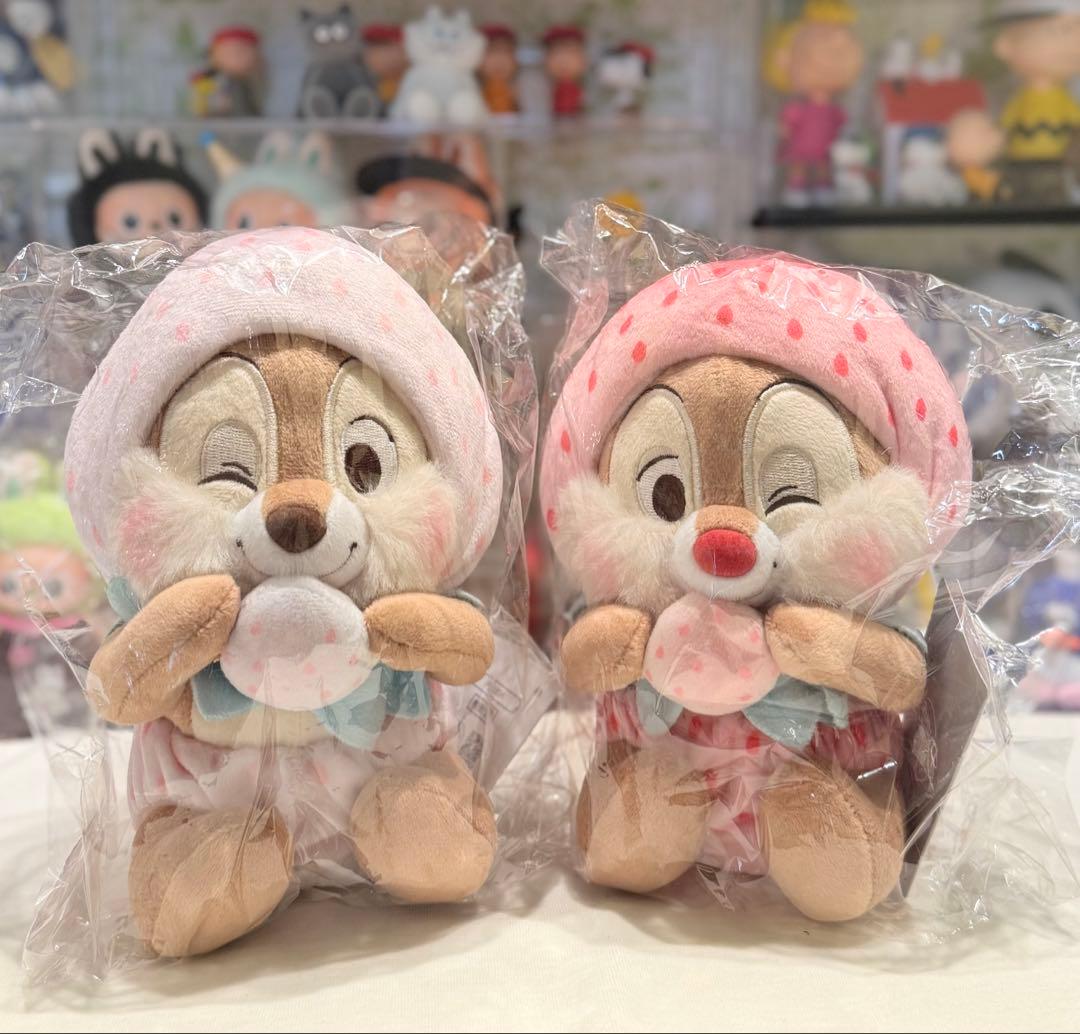 ディズニー　チップとデール いちご　ぬいぐるみ セット