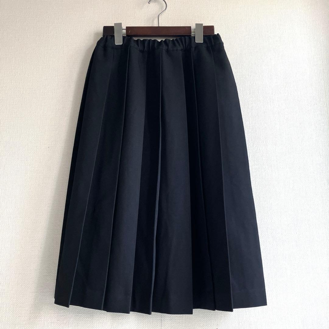 【美品】COMMEdesGARCONS 膝丈　プリーツスカート　XS ブラック