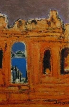 三岸節子、「テアトルにて」、厳選、希少画集・額装画、人気作品、新品高級額 額装付