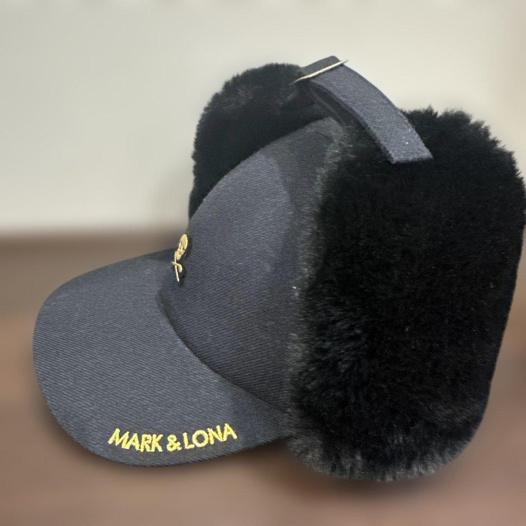 美品MARK & LONA 耳当て付きキャップ　ゴルフキャップ　フリーサイズ