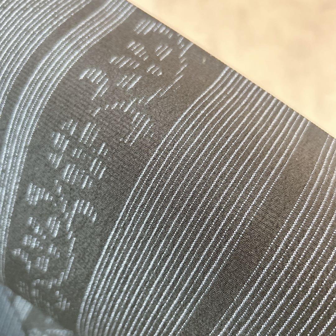 小紋　フルセット　着物　正絹　縦縞　唐草　シャレ帯　紬　p3