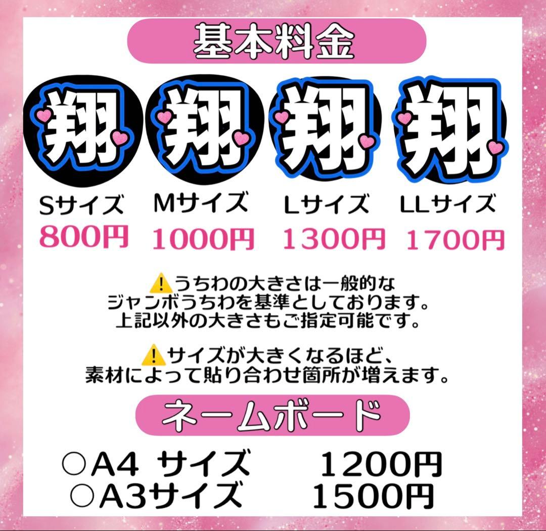 a様　うちわ　文字　オーダー　パネル　ネームボード　ハングル