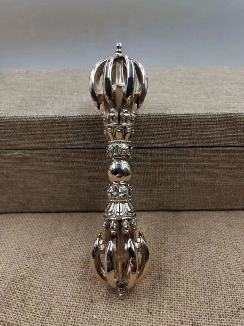 【修縁堂】密教法具 真言宗 法器 鬼面九鈷杵vajra21CM