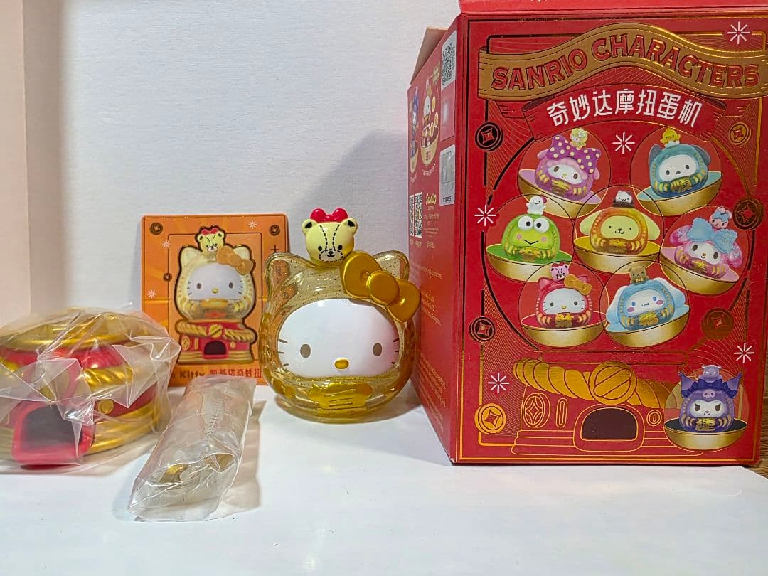 TOPTOYサンリオ開運だるまガシャポンマシーン シークレット　キティちゃん