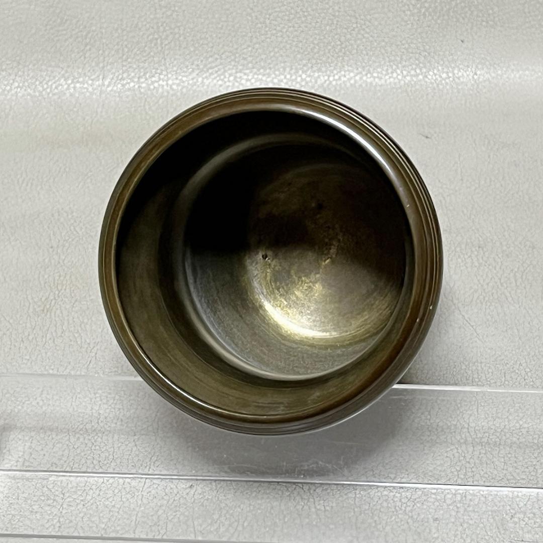 一ノ瀬宗辰 唐銅 槍の鞘 建水 共箱 茶道具 【k3515】