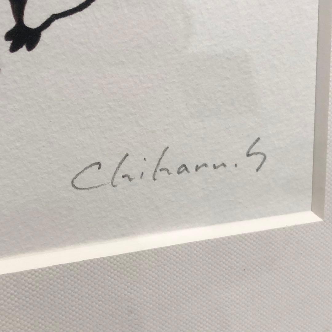 坂崎千春 ペンギンハート・集合体 額装 アート 66/100