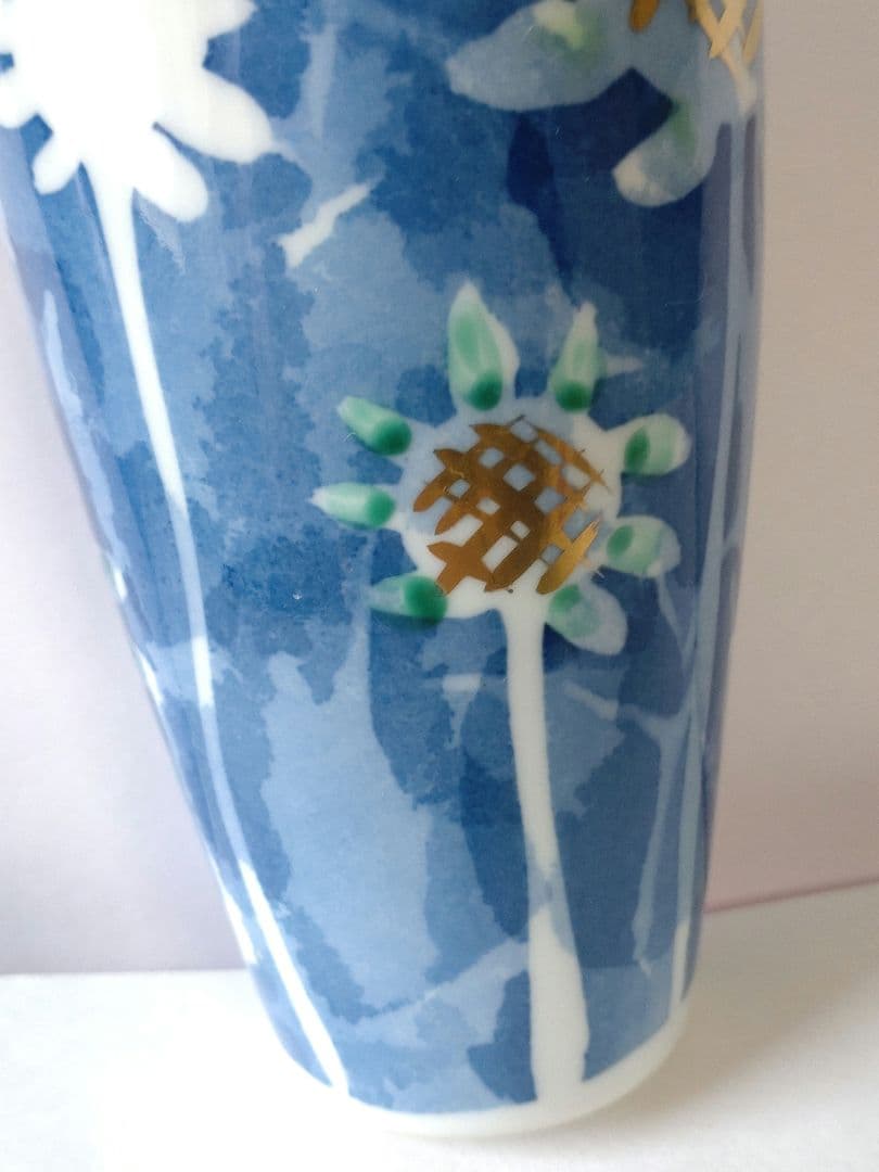 花瓶 レトロカワイイ/花柄 陶器 ひまわり/向日葵/ヒマワリ/和風 蚤の市