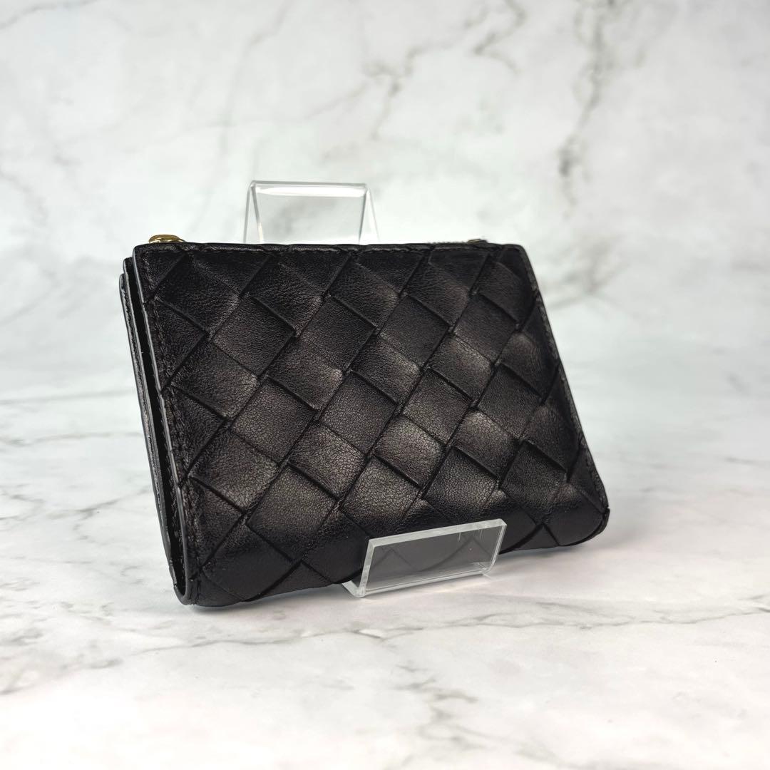 BOTTEGA VENETA 財布 2つ折り イントレチャート 黒