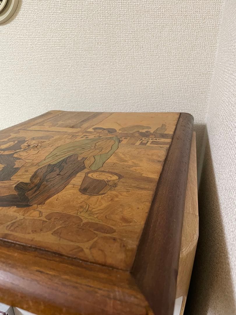 アンティーク　骨董　寄木細工　ナポレオン　コルシカ島　絵画