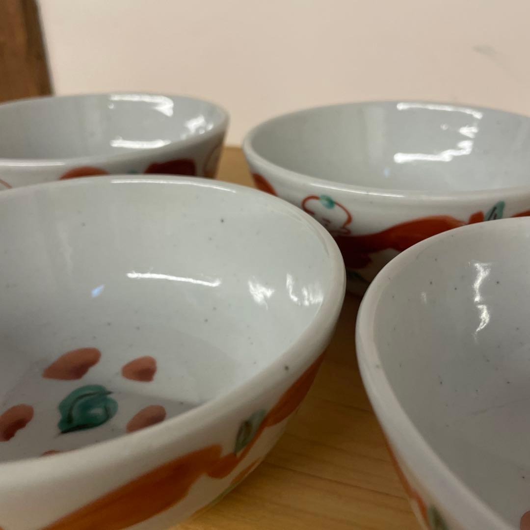 須田菁華　古赤絵　唐子図碗形 向付　5客　須田青華