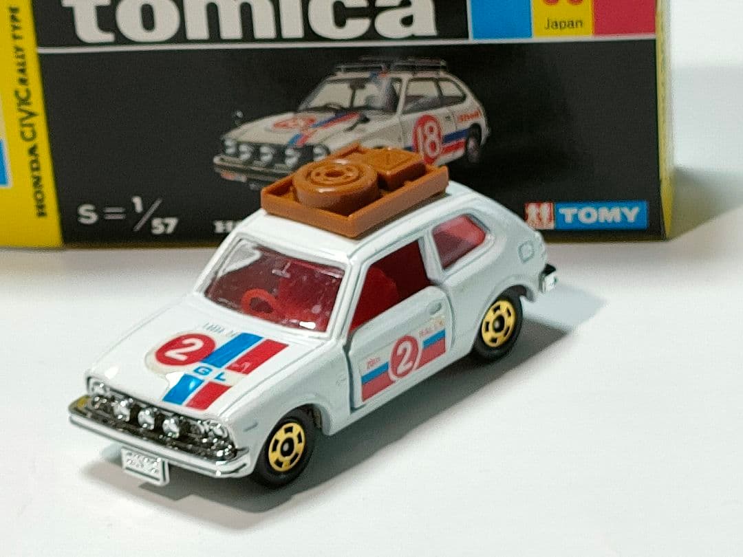 黒箱トミカ 83　ホンダシビックGLラリータイプ　美品　日本製　デッドストック