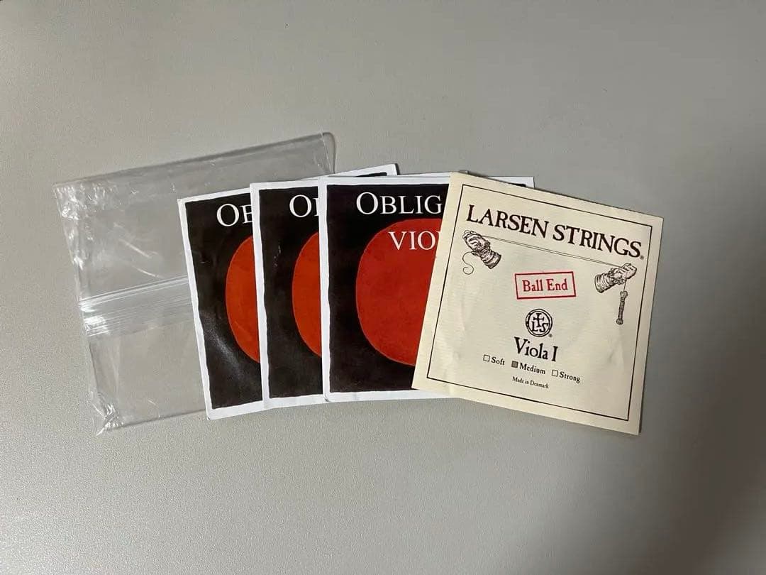 ヴィオラ弦 ラーセンA線×1 オブリガードD,G,C線×各1