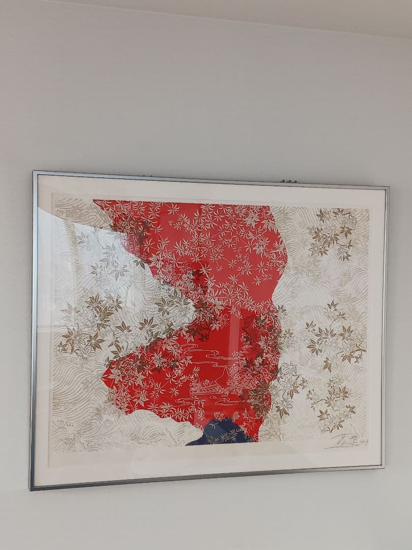 今井俊満 『竜田川』1987年 直筆サイン入 花鳥風月シリーズ シルクスクリーン