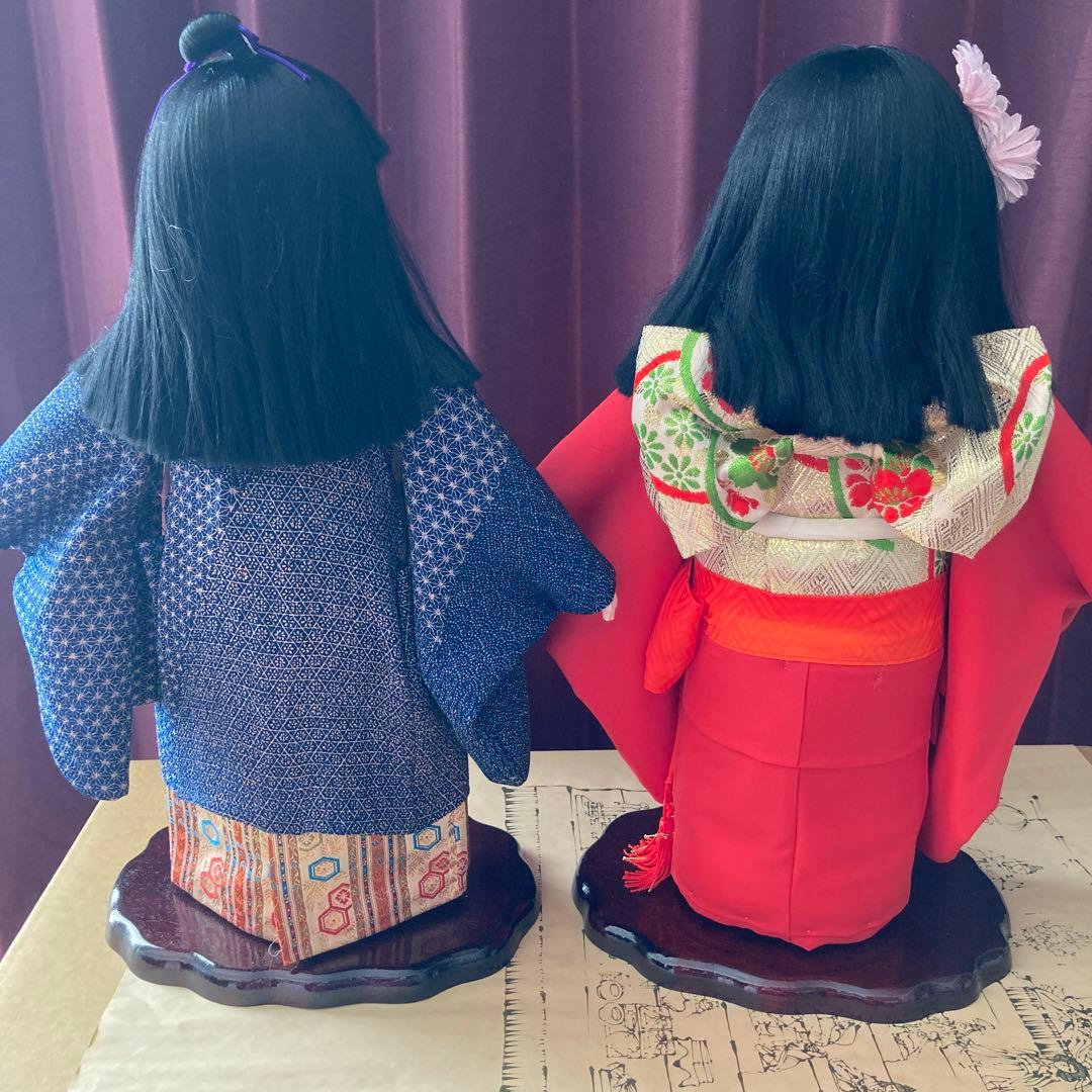 【新品未使用に近い美品】市松人形 男女ペア　日本人形　伝統工芸品　ひな祭り