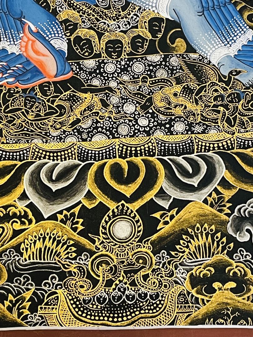 肉筆画 一点物 ヤマーンタカ 歓喜天 大威徳明王 曼荼羅 タンカ