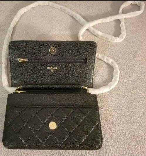 ちゃちゃまる●新品CHANEL シャネル チェーンウォレット キャビア