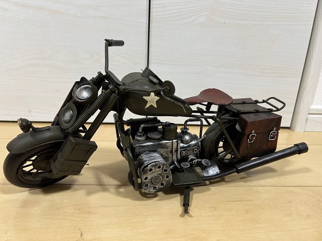 【ヴィンテージ】ハーレーダビッドソン WLA 軍用オートバイ ブリキ
