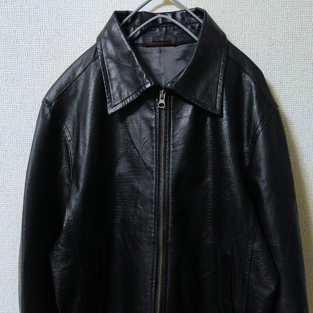 CUSTOM CULTURE パイソン型押し シングル レザージャケット