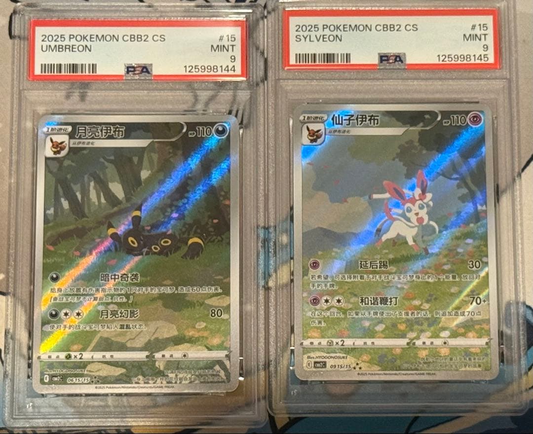 PSA10 中国版限定 ブラッキー ニンフィア ar ジェムパック　連番